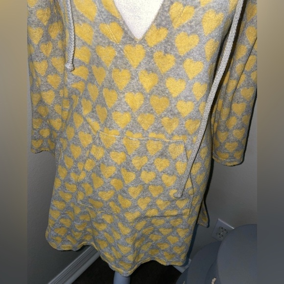 Juicy Couture Yellow and Gray Hooded Swim Coverup - Picture 2 of 6